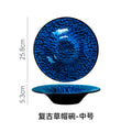 Kiln-turned japanese retro high-looking creative deep plate restaurant hotel for homeins pasta plate dessert plate soup plate