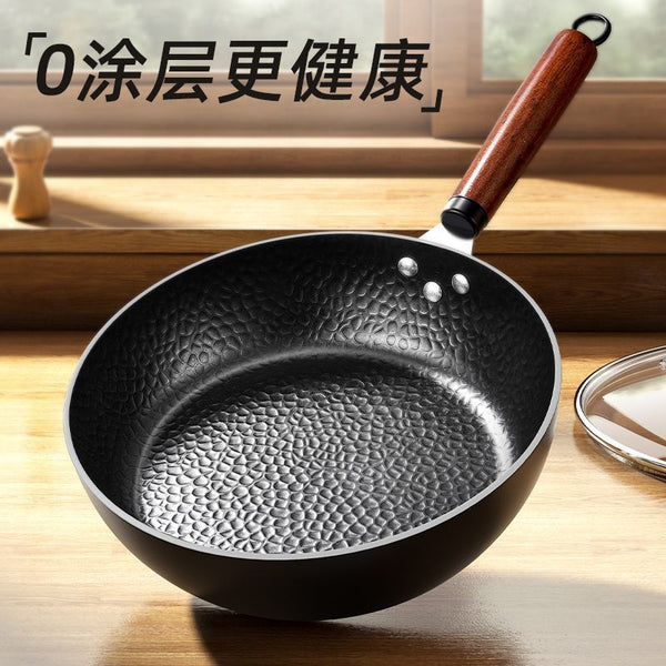 New non-stick omelette pan household uncoated steak frying pan texture wok induction cooker universal pan
