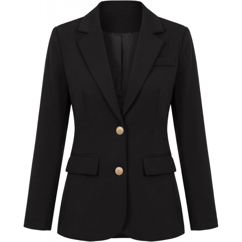 Amazon fashioncasual suit outwear women's  spring new arrivallong sleeves single breasted work suit