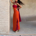 summer new women's fashion: european & american style cross-border dress - elegant and stylish a-line dress with waist-cinching ribbon detail
