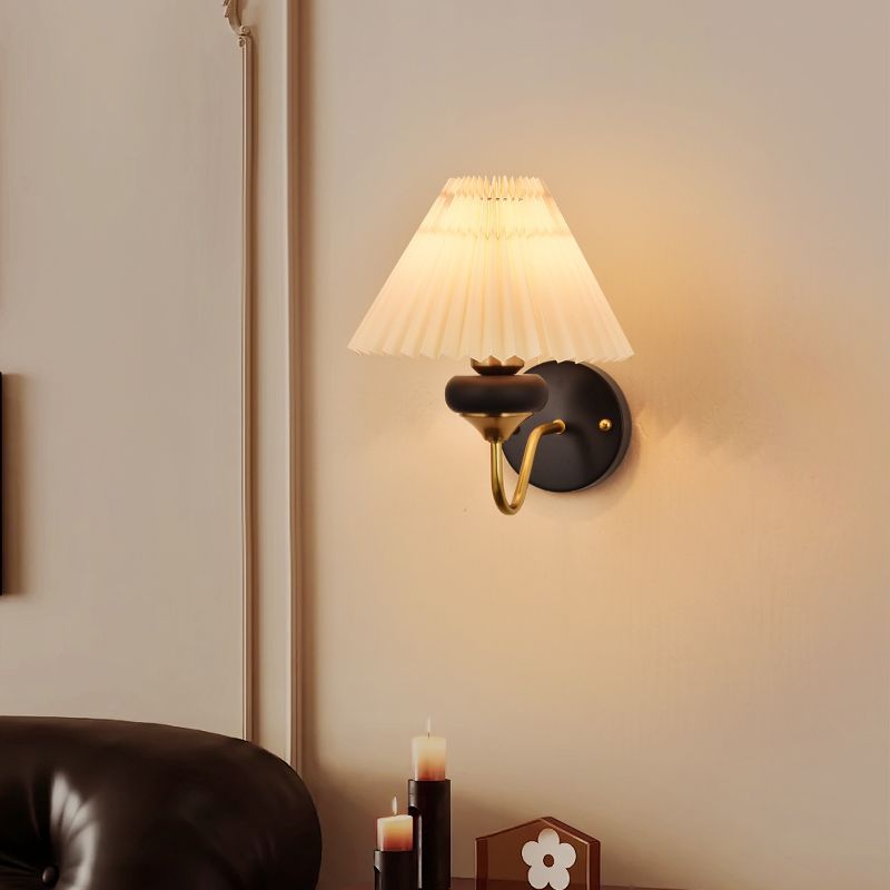 Wall lamp medieval style bedroom zipper bedside lamp scandinavianretro solid wood living room aisle cream style decorative wall lamp