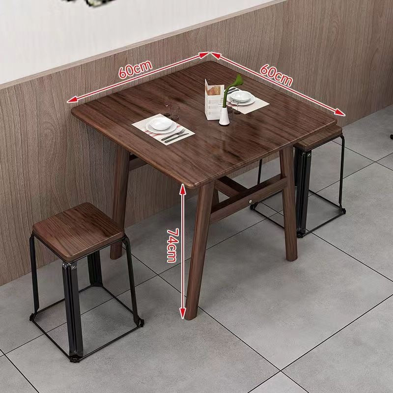 Dining table and chair combination, multi-functional breakfast shop, one table and four chairs, economical rental room dining table, casual rectangular dining table