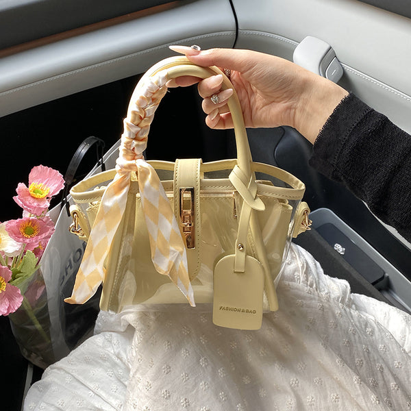 This year's popular bag women's new texture foreign versatile hand carry messenger bag Korean version niche design bucket bag