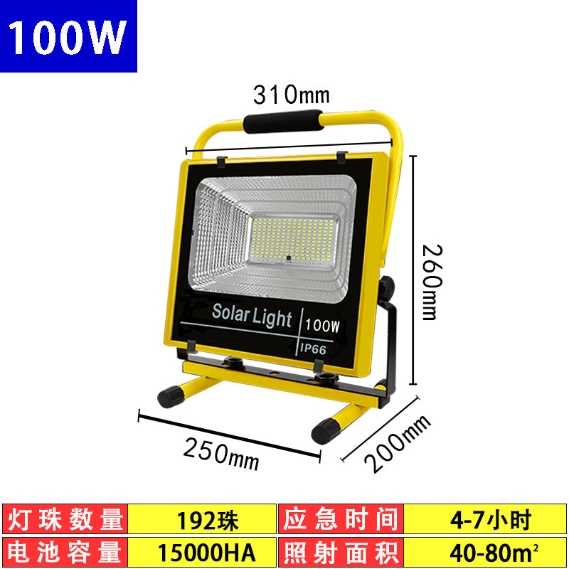 LED car charging floodlight, portable portable emergency lighting, outdoor waterproof floodlight, stall light
