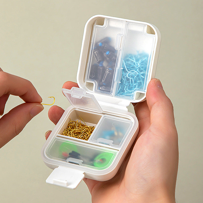 Portable fishing gear storage box Grid accessories storage box Multifunctional sealed waterproof fish hook storage box Fishing supplies