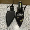 Za's 2025 new women's low-heel elegant court shoes, black and gold sequined closed-toe pumps with back strap