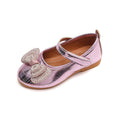 Girls'  spring new bowknot soft sole princess leather shoes for mid-to-large children - wholesale magic tape closure kids' shoes (direct from manufacturer)