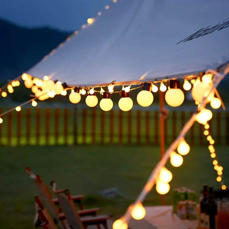 Lanterns Outdoor camping Ambient light string Arrangement tent canopy decorative lights Round ball light string Flashing lights String lights Full sky