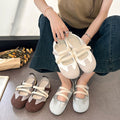 summer new arrival: plus-size women's casual comfortable breathable soft sole velcro versatile flats - wholesale