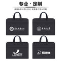 Large capacity double-layer office briefcase laptop bag conference document bag men's bag file bag business portfolio with printing option