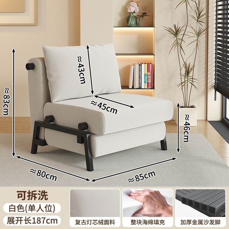 Sofa bed foldable dual-purpose small apartment b&b dual-purpose sofa living room study balcony can sit and lie down telescopic sofa