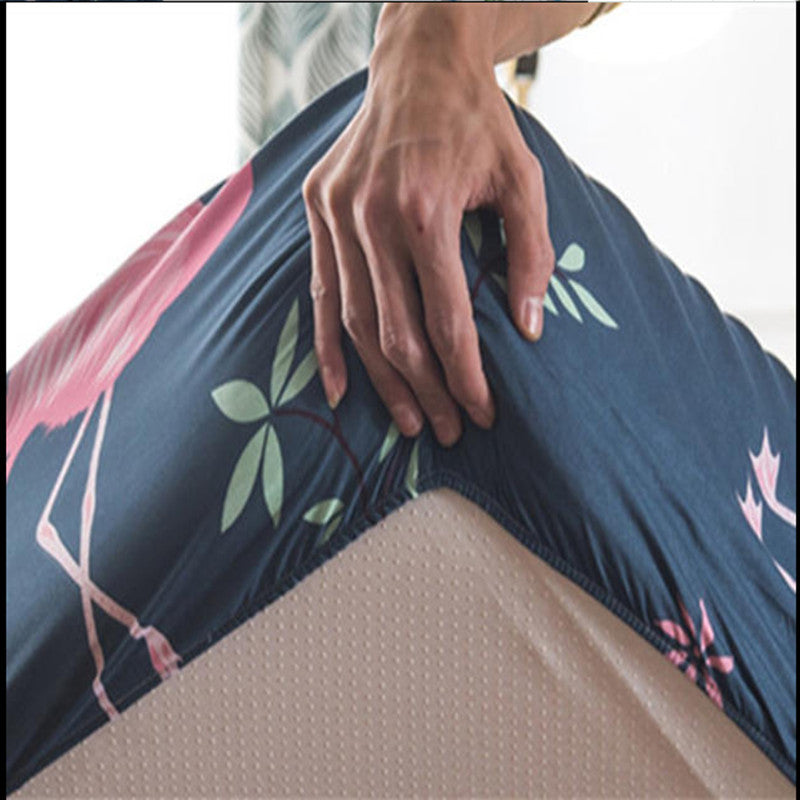 Printing fitted sheet bed cover simmons protective dust cover all-inclusive elastic bed cover that won't pill or shrink