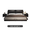 Personalized suspended bed modern casual leather bed master bedroom popular bed soft bed with backrest down leather bed