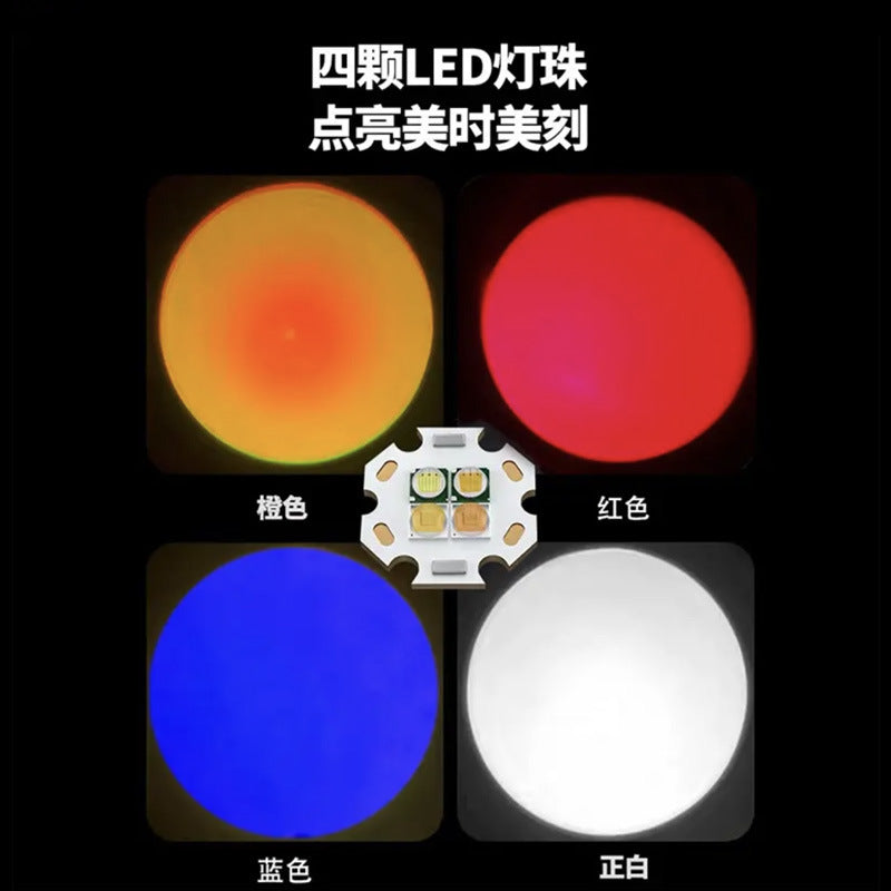 Daifa wholesale LED photography lighting flashlight atmosphere fill light zoom lighting rgb photo four-color flashlight