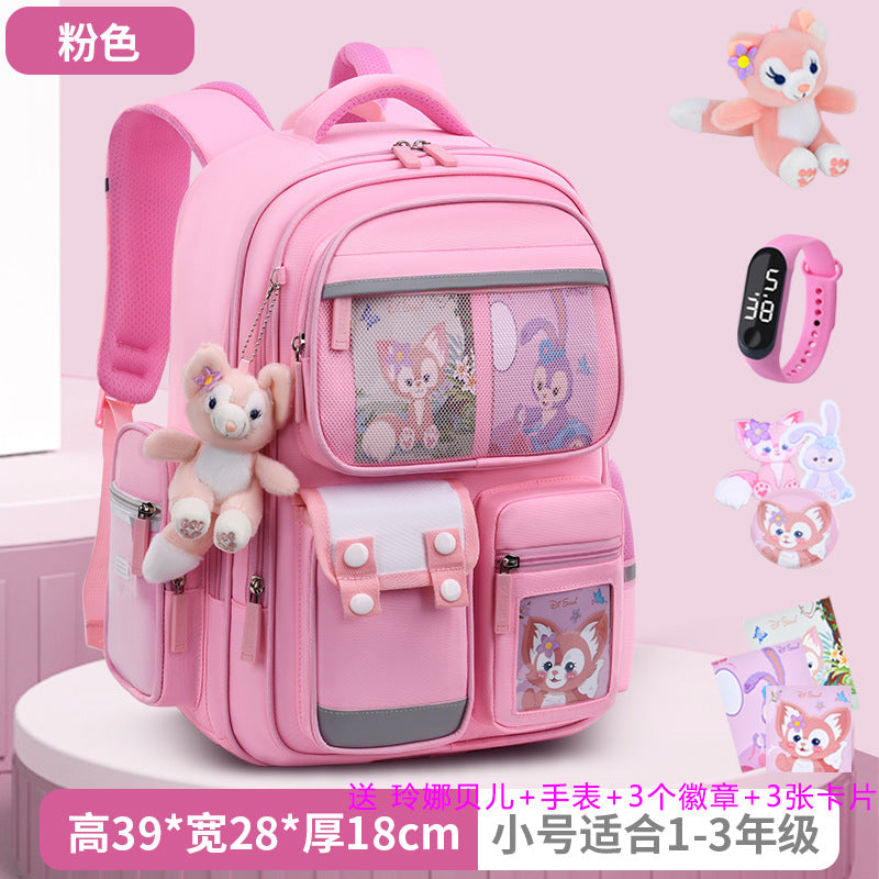 2026 new school backpack for girls, grades 1-6: lightweight, ergonomic, and spine-protecting backpack for elementary school students