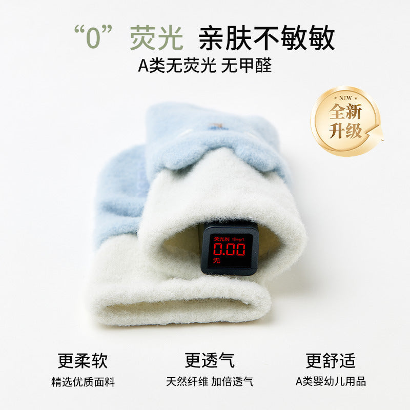 Babylon three-pair baby socks category a dot glue non-slip floor socks cartoon boneless loose mouth infant socks
