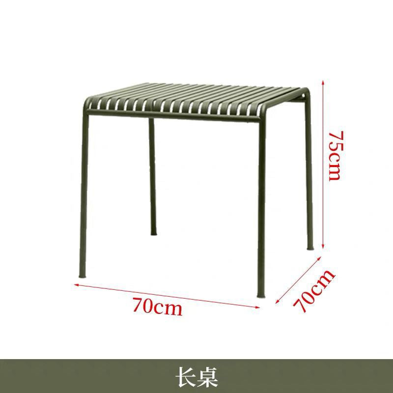 Outdoor modern casual outdoor courtyard table and chairs milk tea casual garden cafe open-air balcony iron art combination