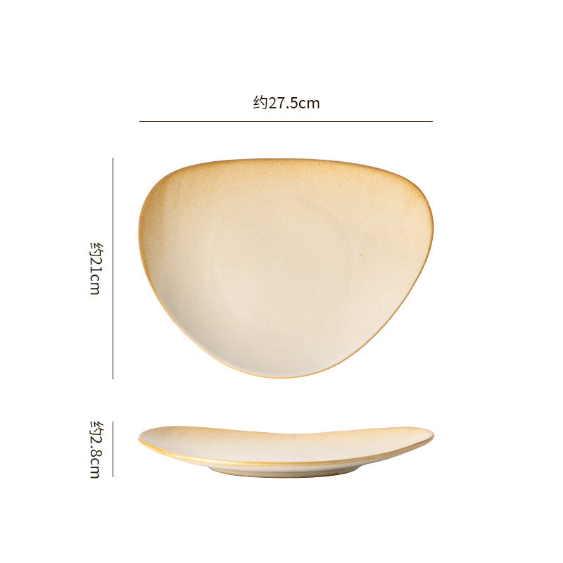 Vintage irregular high-end bowls, plates, and dishes - restaurant, hotel, and home tableware - unique dinnerware for serving dishes, desserts, rice bowls, and plating