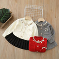 Girls' sweater set: new autumn  collection - chanel-inspired two-piece knit outfit for little girls