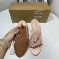 Za new 2024 round toe slingback high heel sandals - silk satin texture, bow accent, stiletto heel, open toe fashion heels