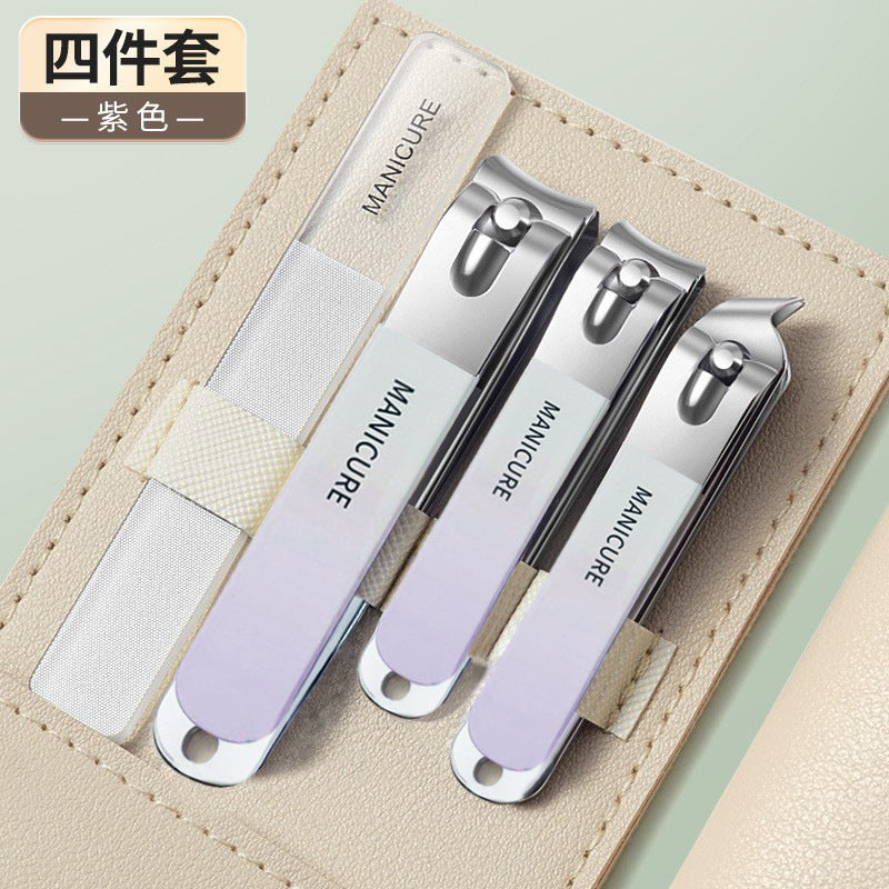 Portable stainless steel nail clipper set - angled edge nail clippers, grooming & beauty tools, nail nipper & scissors set