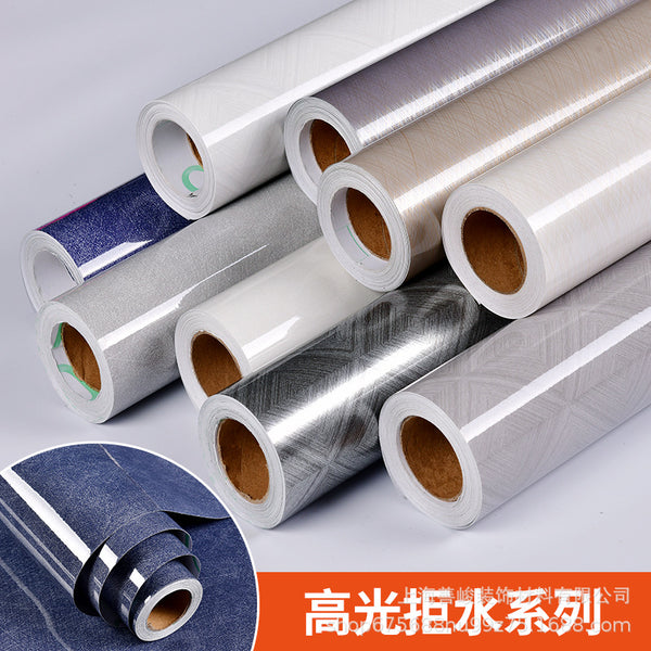 Thickened high-gloss surface sticker, wardrobe book, desktop, old furniture, renovated kitchen cabinets, stove, waterproof self-adhesive wallpaper
