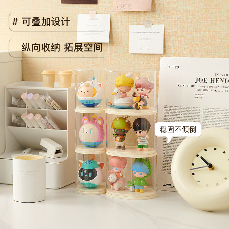 Blind box storage display stand transparent dust cover scene figure display case acrylic POP MART display box