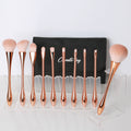 Goblet - rose gold - skin color 10-piece set + opp/gypsophila brush bag packaging