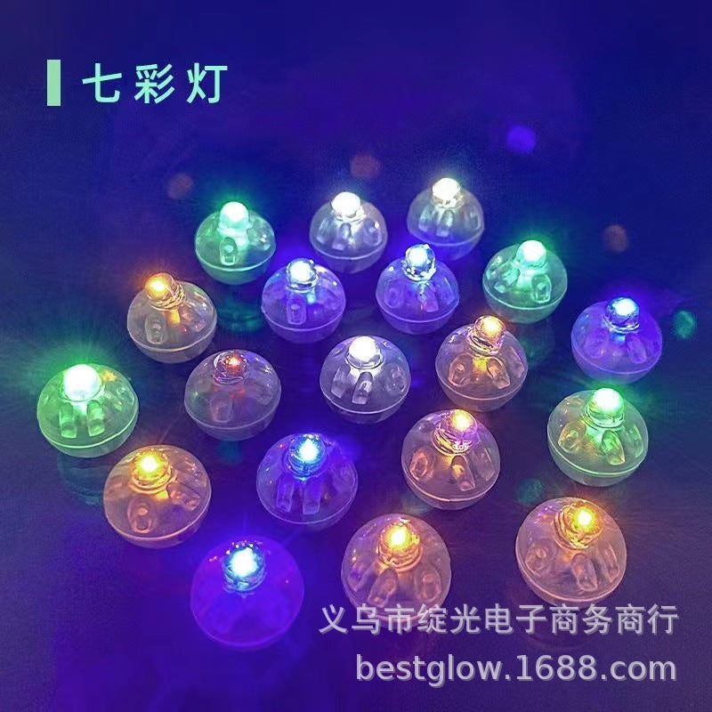 Mini led luminous light headgear lighting light yellow flash warm white light small ball light accessories small wick