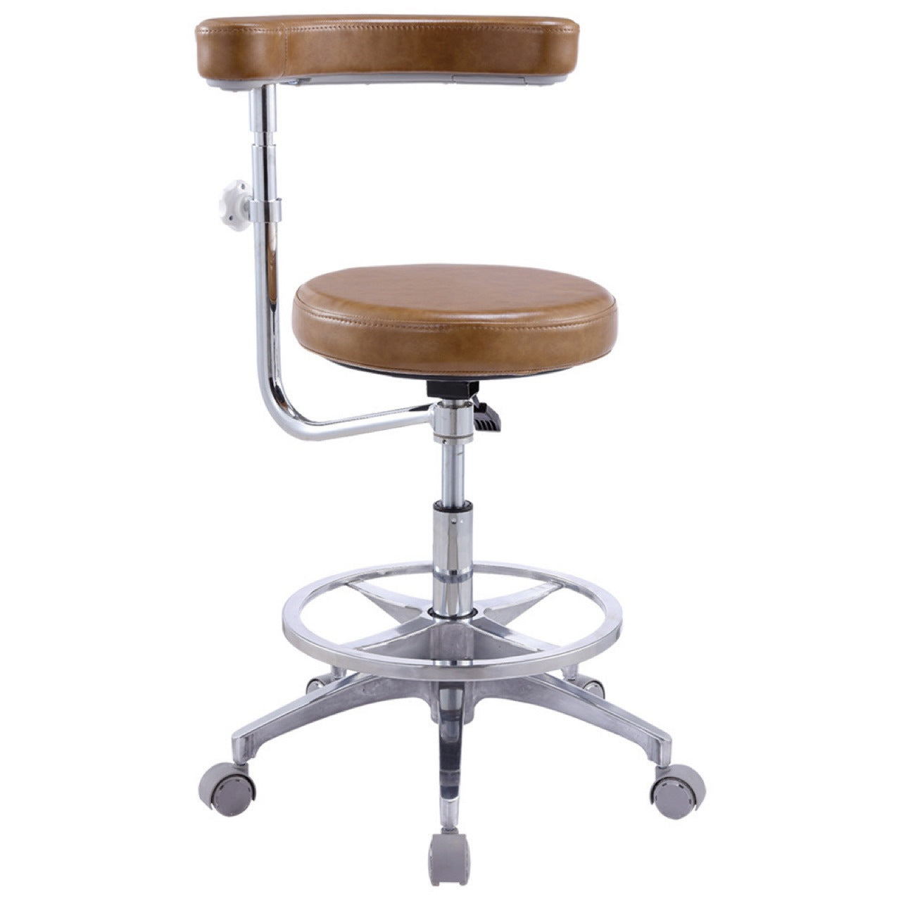 Dental Dentist Seat Lifting Swivel with Roller Dental Chair Metal Stainless Steel Doctor Chair MKS-047