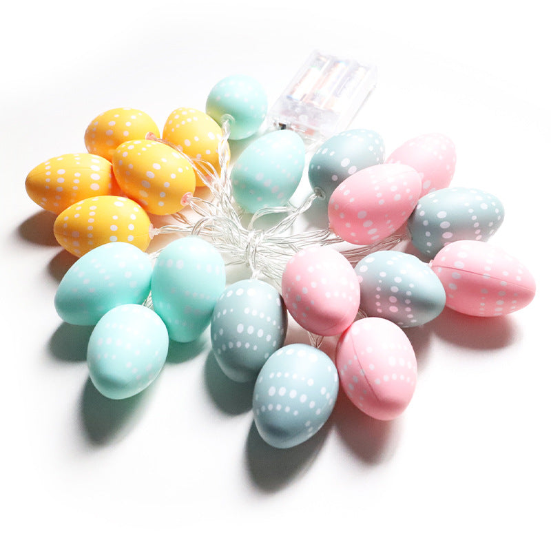 LED Easter decorative light string, indoor layout creative egg battery box USB small lights flash string