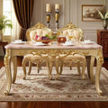 1.5m golden dining table + chair * 4 combination