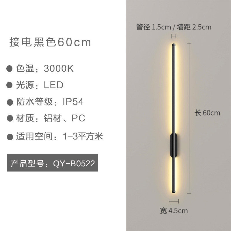 Outdoor wall light waterproof linear pathway lamp modern minimalist exterior wall sconce villa exterior wall light doorway light