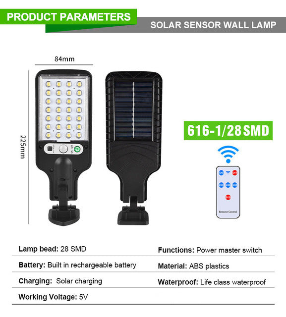 Cross-border outdoor solar street light new lighting human body induction lawn garden light with remote control waterproof garden light