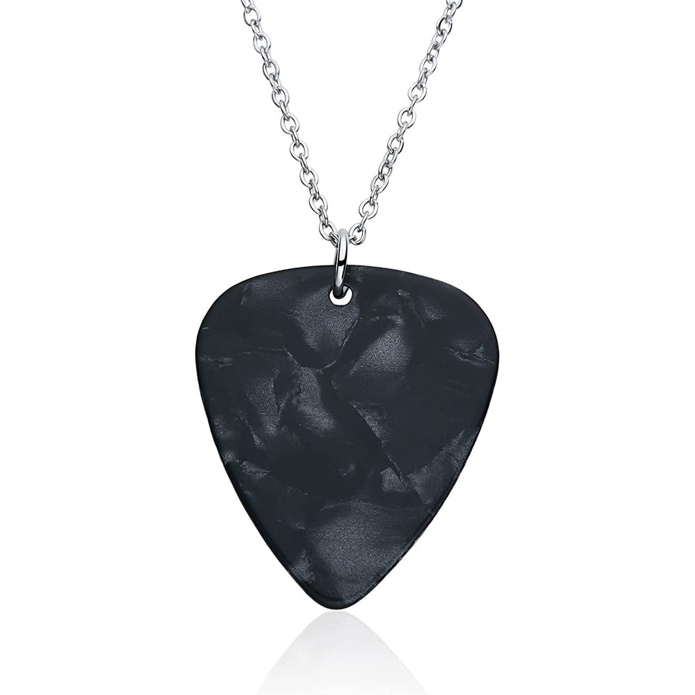 Amazon cross-border hot-selling new jewelry: guitar pick pendant necklace, stainless steel hellfire earrings for layering