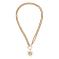 Sun sweater necklace wholesale fashion cross-border exaggerated jewelry fashion women's niche style pendant autumn and winter clavicle chain