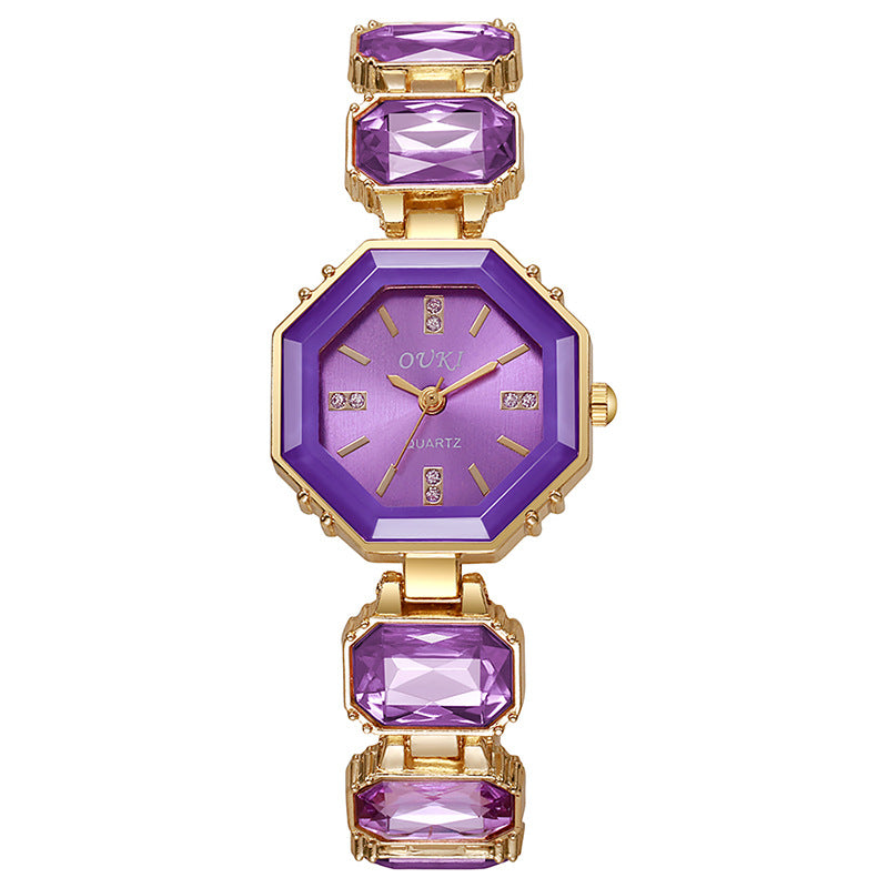foreign trade octagonal bracelet watch women's fashion casual watch women's watch diamond-encrusted british watch manufacturer wholesale
