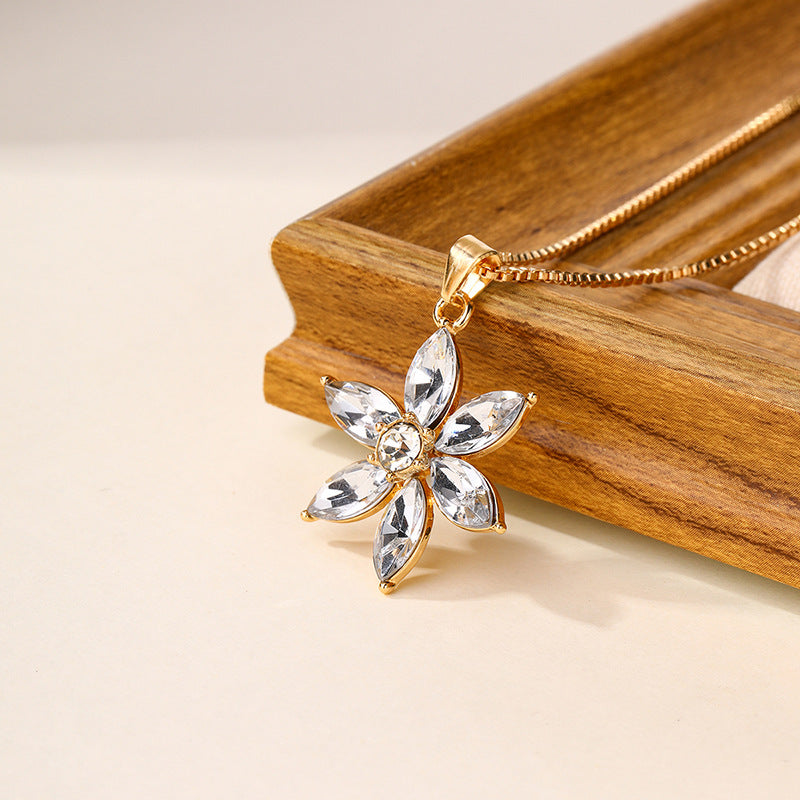 flower necklace wholesale new alloy jewelry pendant easiest for matchcasualniche styleclassy sense jewelry accessories for women