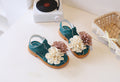 Sweet floral decorated girls' sandals -  summer new arrival - kids' single strap buckle sandals - versatile and stylish outdoor wear
