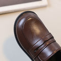 Kids' british style leather shoes -  spring/autumn new collection - girls' loafers - fashionable, versatile, retro slip-on flats