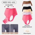 new arrival seamless ice silk plus size underwear sports yoga anti-embarrassment high waist comfortableplaid seamless underwear for women