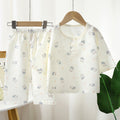 Summer kids' cloud cotton pajamas - boys' and girls' lightweight sleepwear - toddler and child air conditioning suit - baby casual set