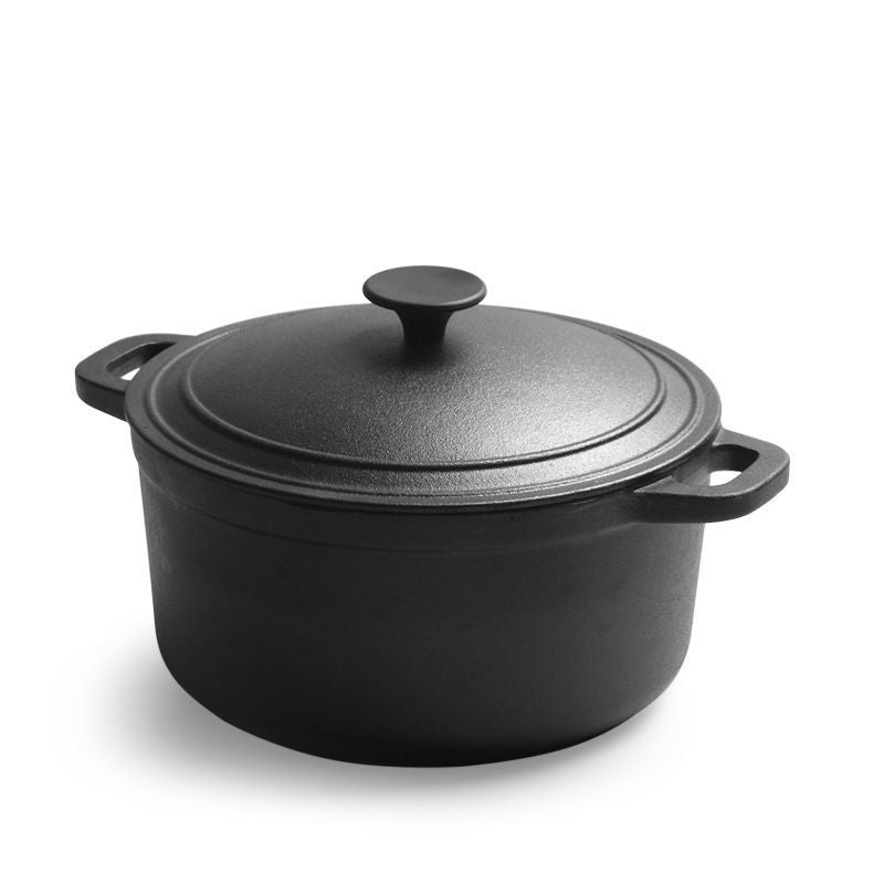 Cast iron stew pot Thickened iron pot for soup, uncoated pot, induction cooker Universal binaural stew pot Non-stick pot Free shipping
