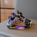 Boys' athletic shoes -  spring/autumn new collection - kids' basketball shoes with rotating buckle - boys' running shoes - girls' chunky sneakers
