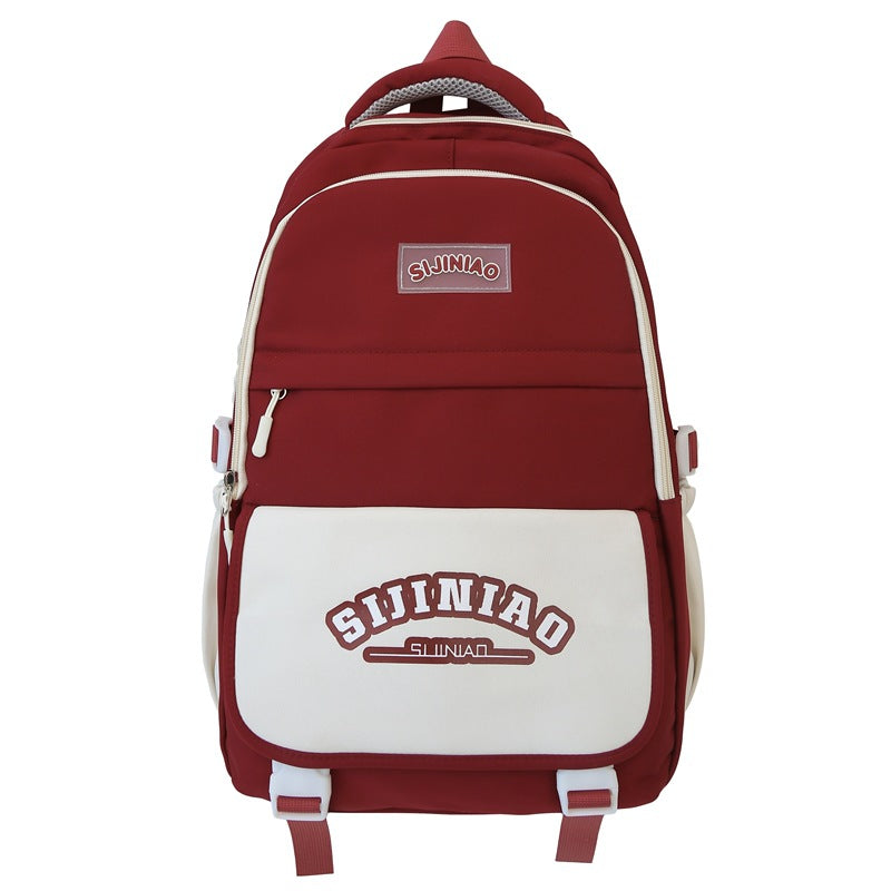 New primary school student handbag, middle school student schoolbag two-piece set, lightweight and large-capacity backpack for grades 1-9