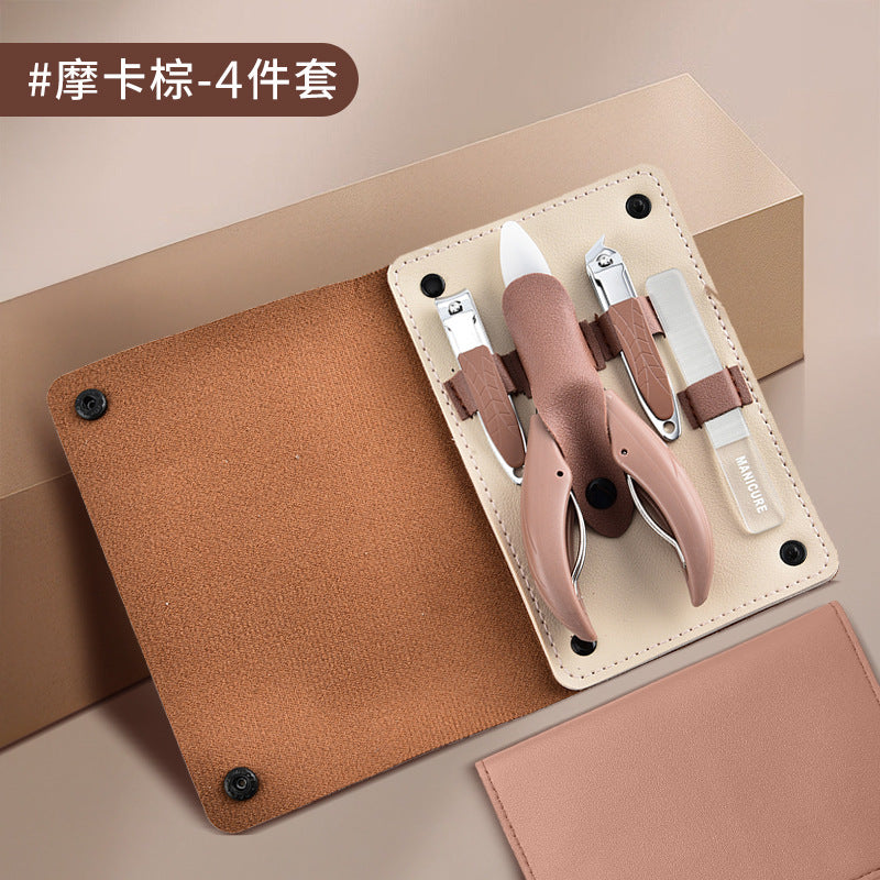 Slanted nail clipper suitnail art manicure tools nail clipper suit one piece starting batch nail clippers high-end set box