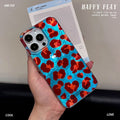 New leopard print big hole glacier phone case for apple 16 pro max, anti-drop iphone 17 fashion protective cover