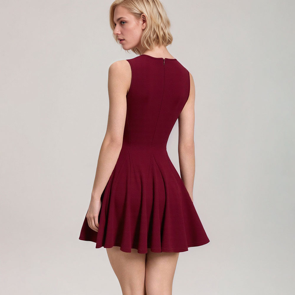 european and american women's summer new arrival: elegant slim-fit, waist-cinching, bow-embellished, sexy and sweet sleeveless dress
