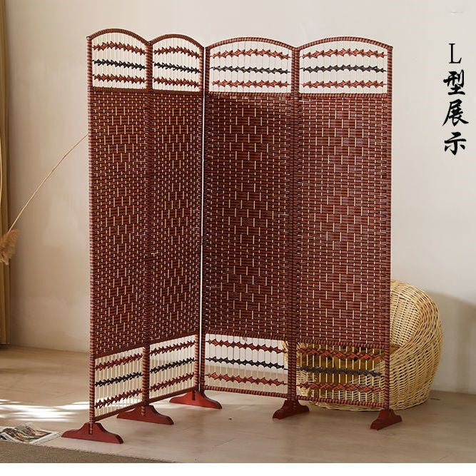 New chinoiserie hand-woven screen partition living room blocking foldablemovablecut out closed simple for home big sale