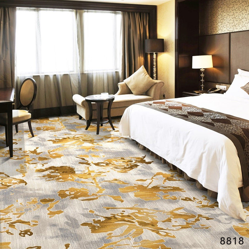 Ready-to-ship printed carpets for hotels and guesthouses, suitable for hallways, corridors, banquet halls, clubs, and billiard rooms. fire-resistant carpet
